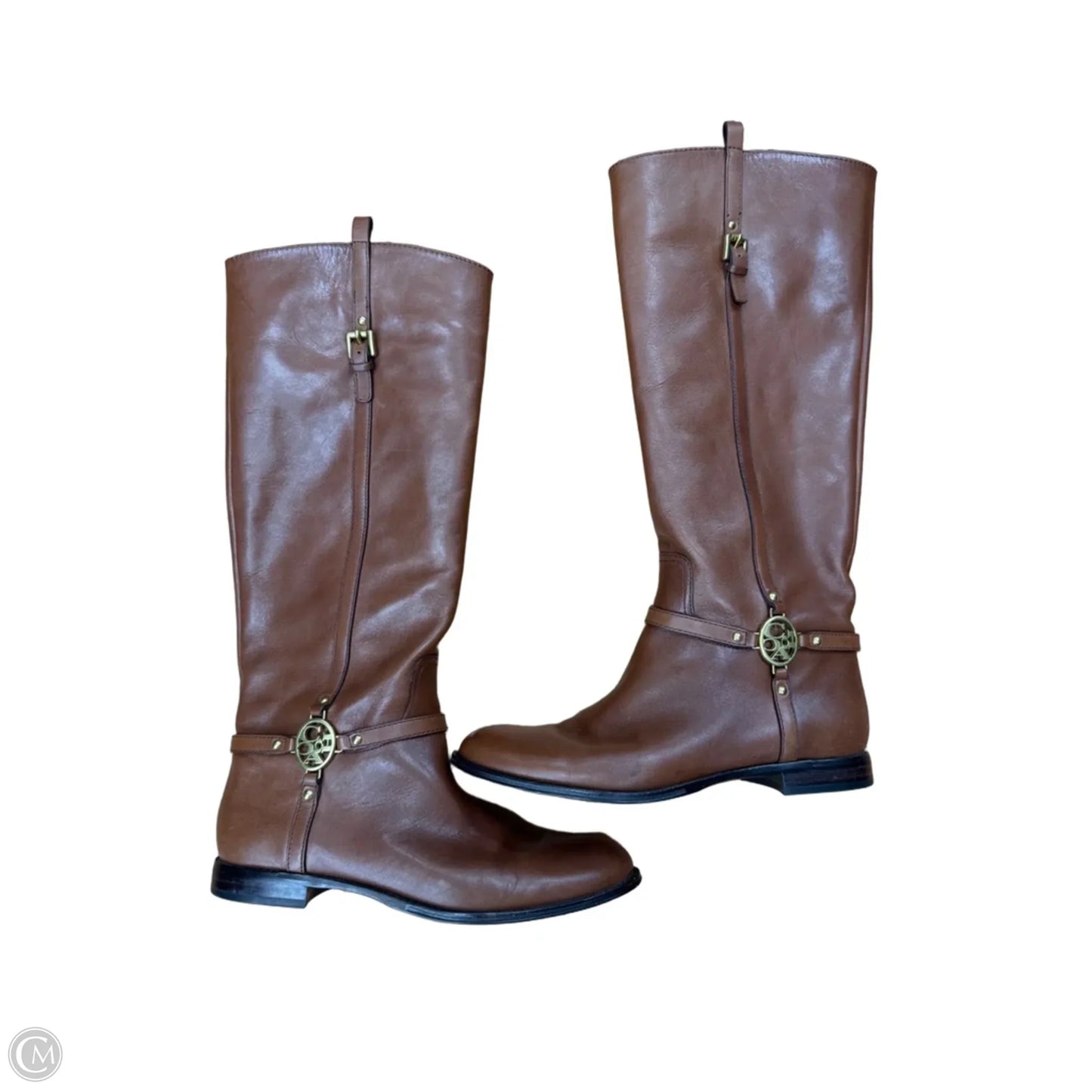 Boots Designer By Coach In Brown, Size: 8.5