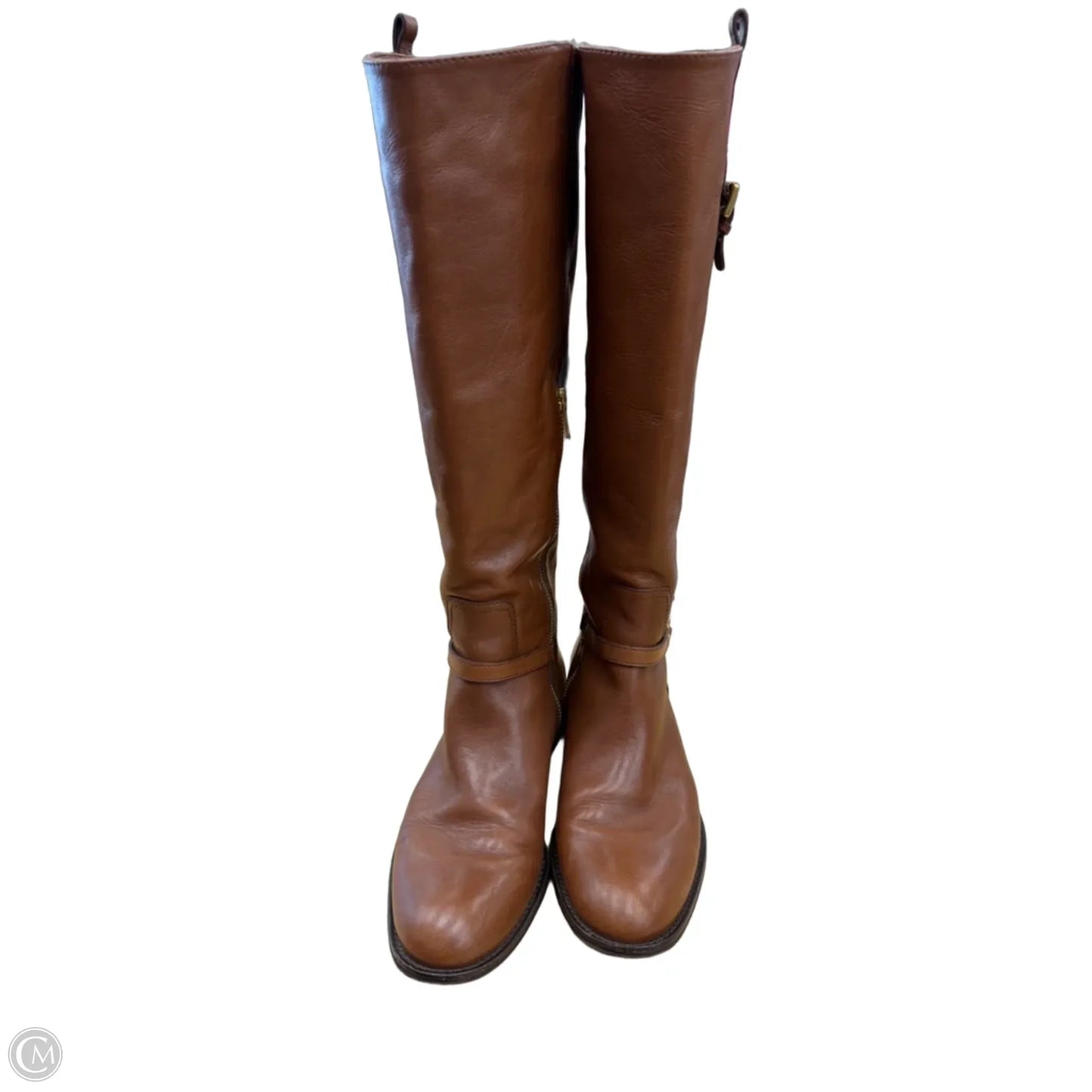 Boots Designer By Coach In Brown, Size: 8.5