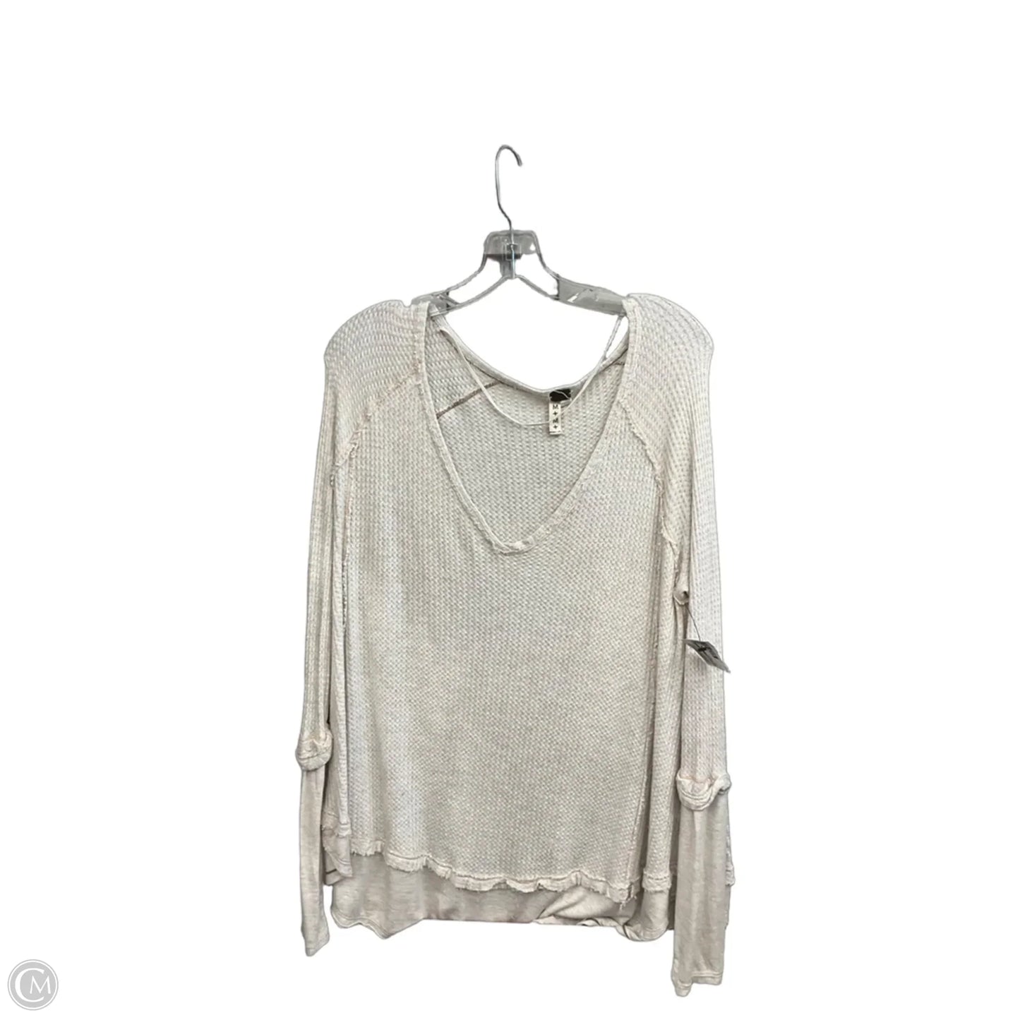 Top Long Sleeve Basic By Free People In Cream, Size: L