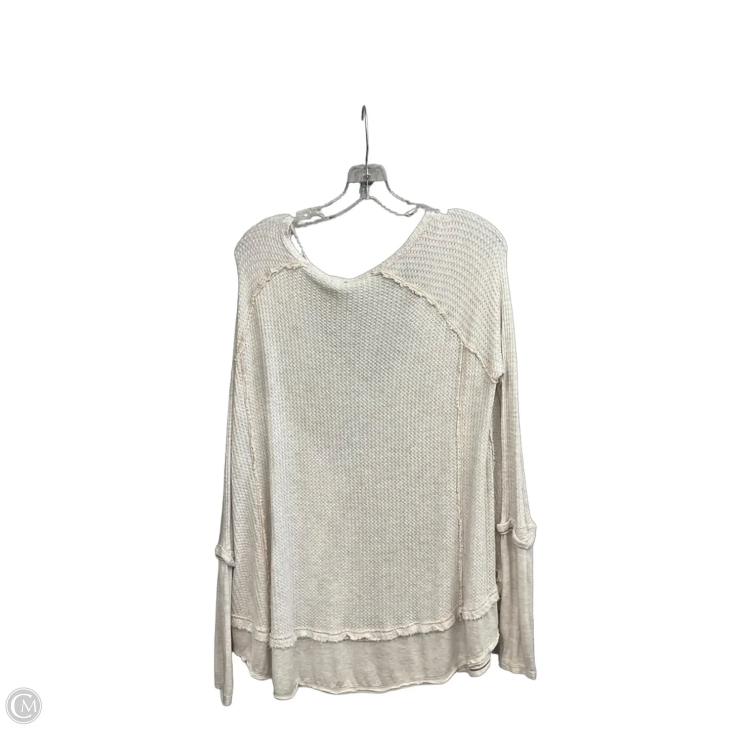 Top Long Sleeve Basic By Free People In Cream, Size: L