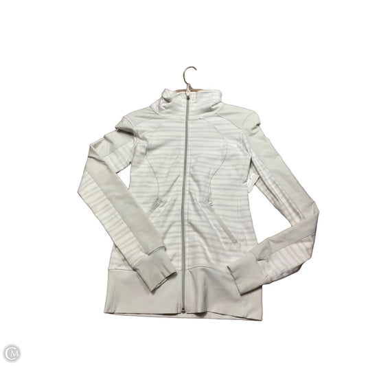 Athletic Jacket By Lululemon In White, Size: XS/S