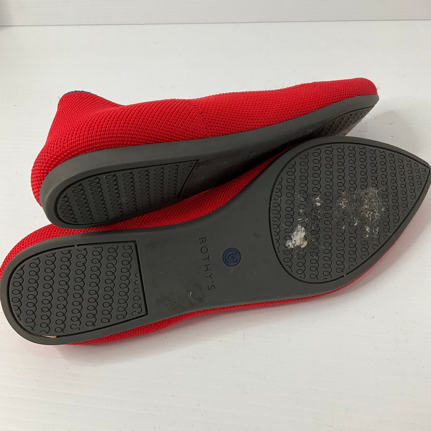 Red Shoes Flats Rothys, Size 6
