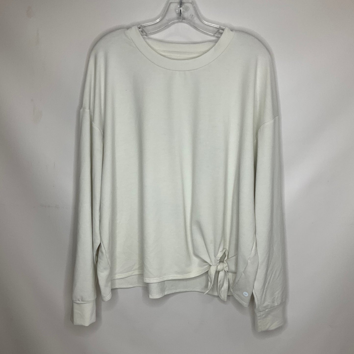 White Athletic Top Long Sleeve Collar Avia, Size Xxl
