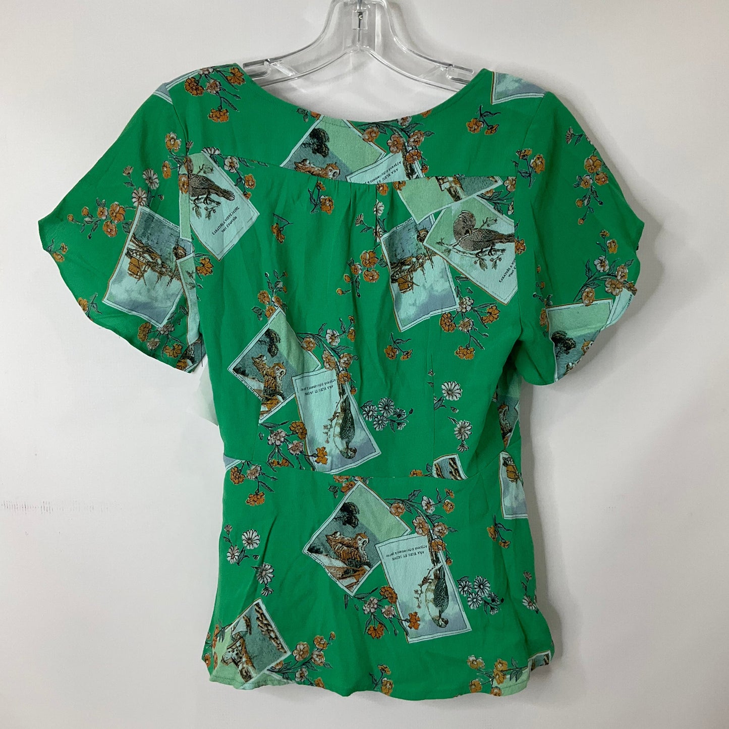 Green Top Short Sleeve Meadow Rue, Size 4