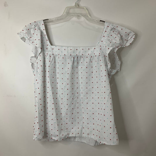 Red & White Top Short Sleeve Modcloth, Size Xl