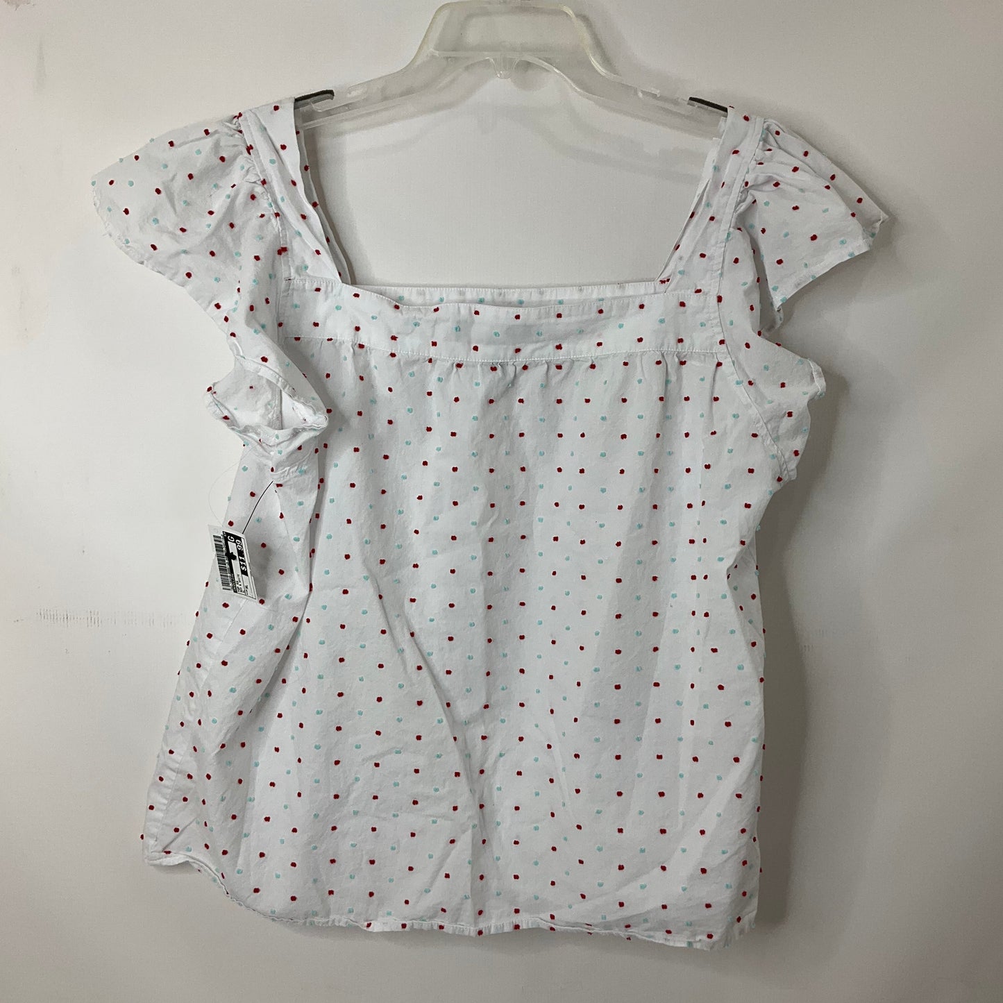 Red & White Top Short Sleeve Modcloth, Size Xl