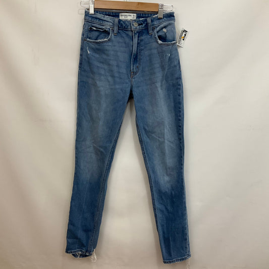 Jeans Skinny By Abercrombie And Fitch In Blue Denim, Size: 0