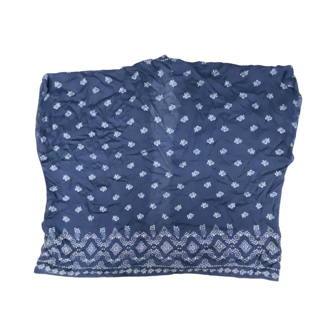 Cardigan By Loft In Blue & White, Size:Xs