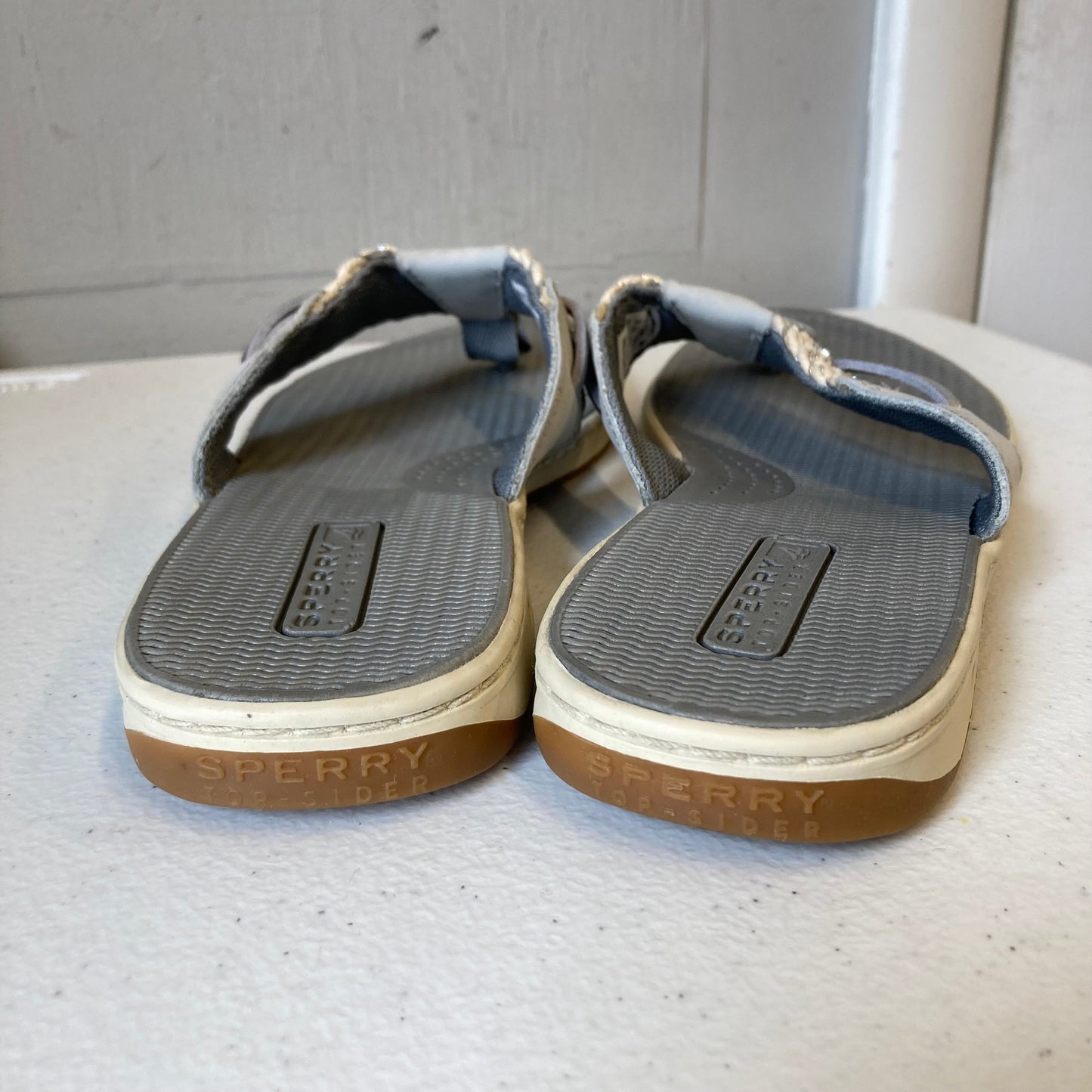Sandals Flip Flops By Sperry In Grey, Size:8