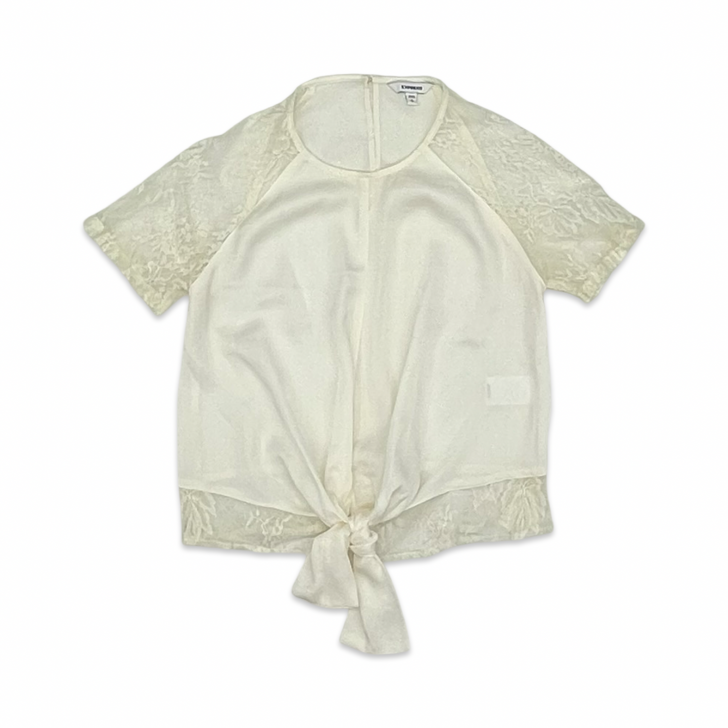 Blouse Ss By Express In Cream, Size:S