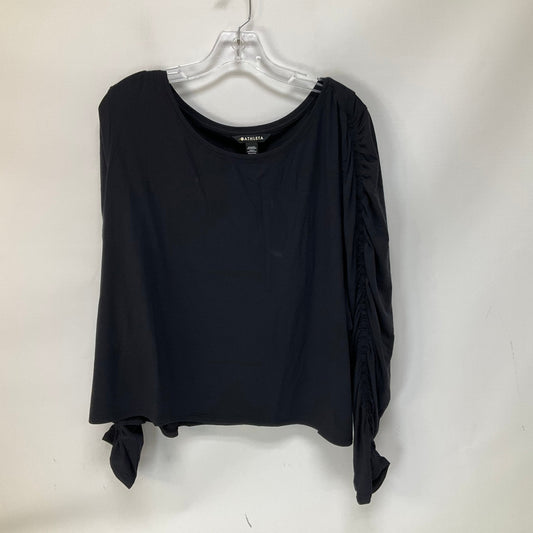 Black Athletic Top Long Sleeve Crewneck Athleta, Size 3x