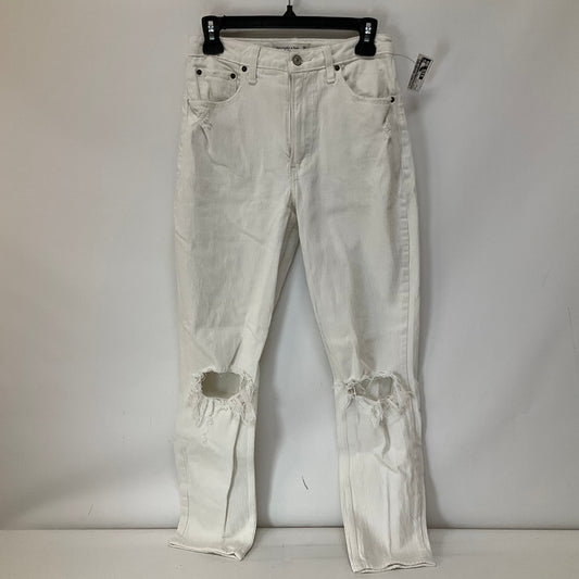 White Denim Jeans Boyfriend Abercrombie And Fitch, Size 2