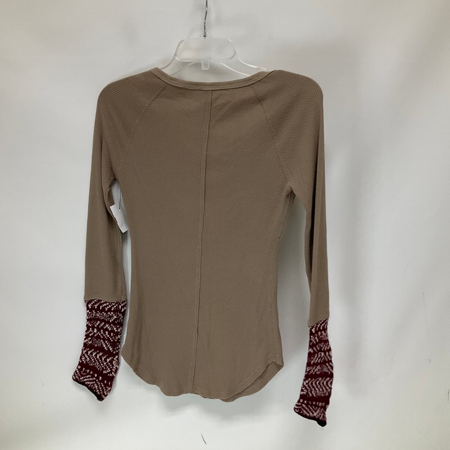 Tan Top Long Sleeve Free People, Size S