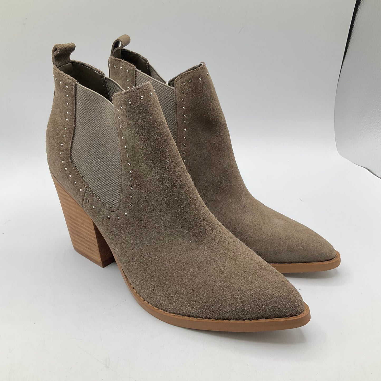 Boots Ankle Heels By Marc Fisher In Grey, Size: 8