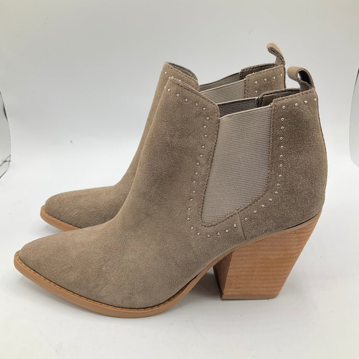 Boots Ankle Heels By Marc Fisher In Grey, Size: 8