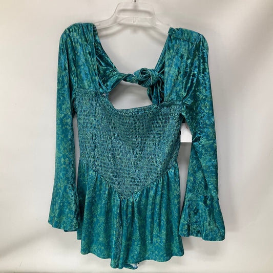 Romper By Free People In Blue & Green, Size: L