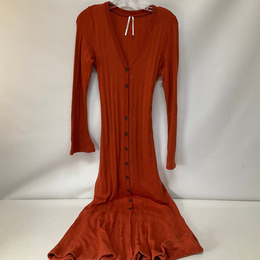 Dress Casual Maxi By Anthropologie In Orange, Size: Xs