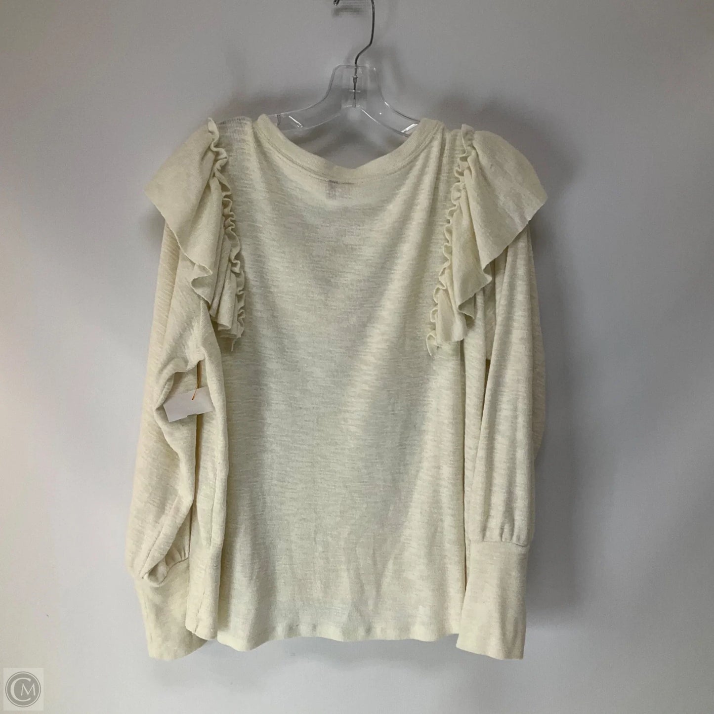 Top Long Sleeve By Pilcro In Cream, Size: L