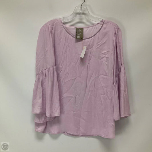 Top Long Sleeve By Anthropologie In Pink, Size: M