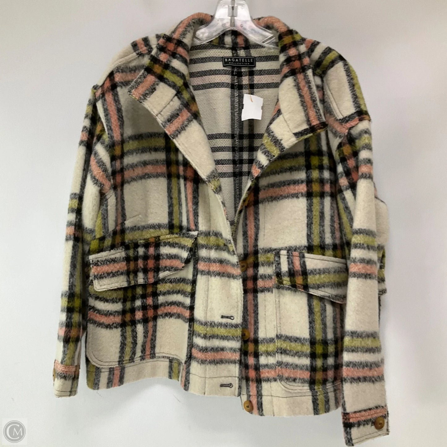 Jacket Shirt By Baggallini In Plaid Pattern, Size: Xl