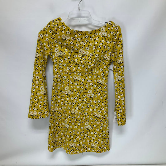 Yellow Dress Casual Short Zara Basic, Size Xs