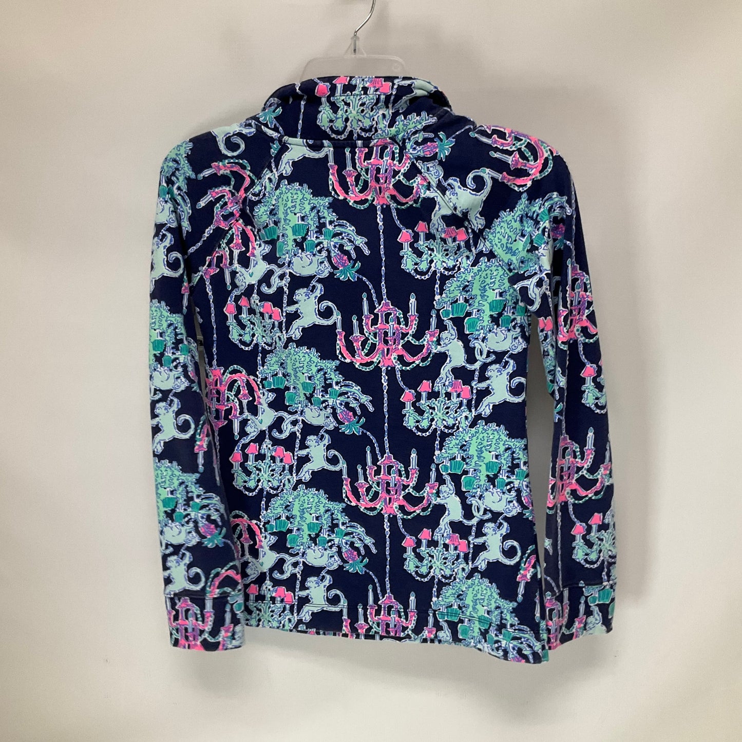 Blue Athletic Top Long Sleeve Collar Lilly Pulitzer, Size Xxs