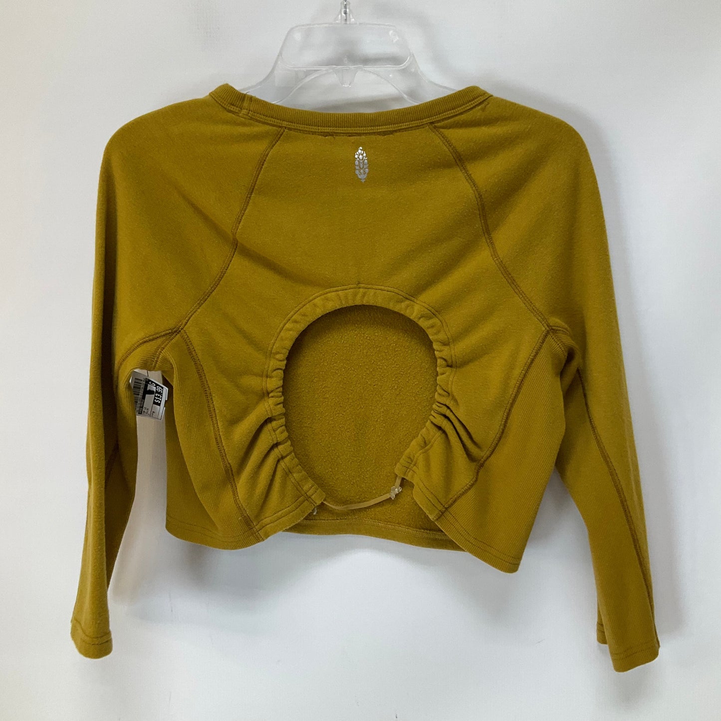 Yellow Top Long Sleeve Free People, Size M