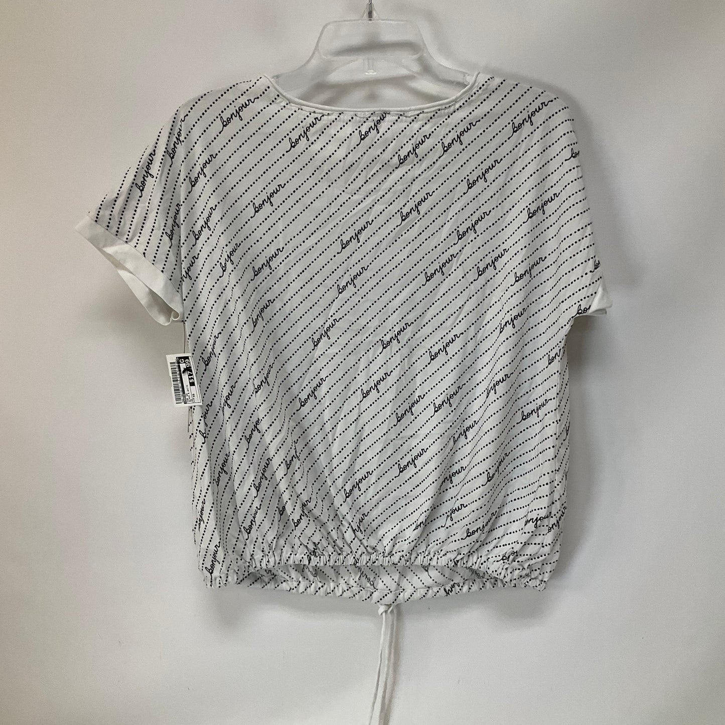 Black & White Top Short Sleeve Maeve, Size Xs