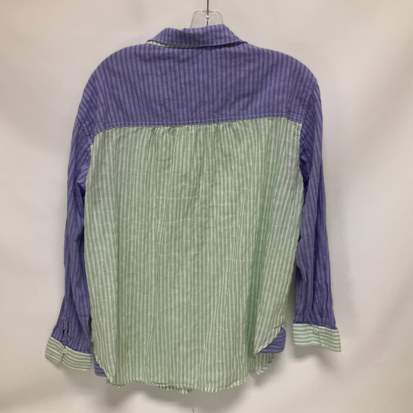 Top Long Sleeve By Beachlunchlounge In Green & Purple, Size: Xl