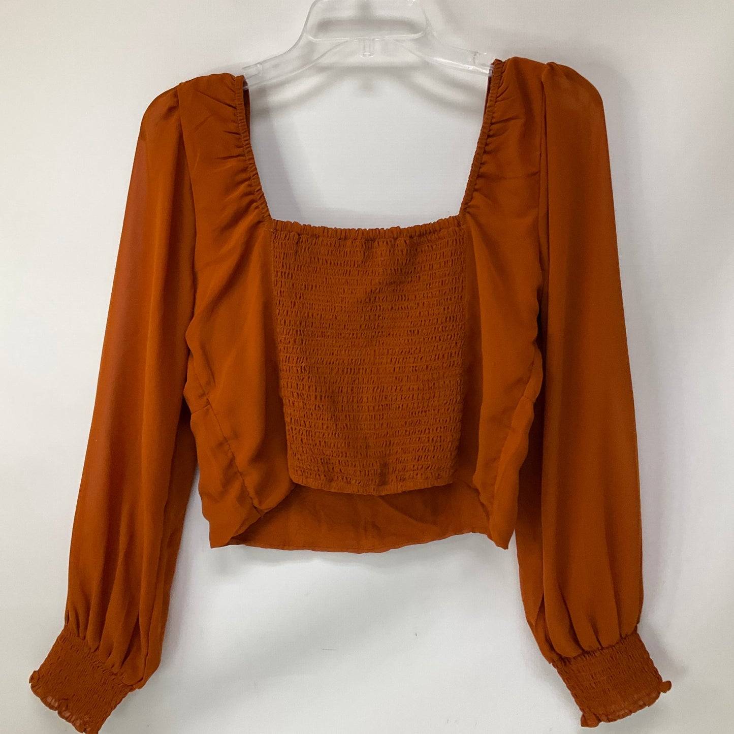 Top Long Sleeve By Abercrombie And Fitch In Brown, Size: L