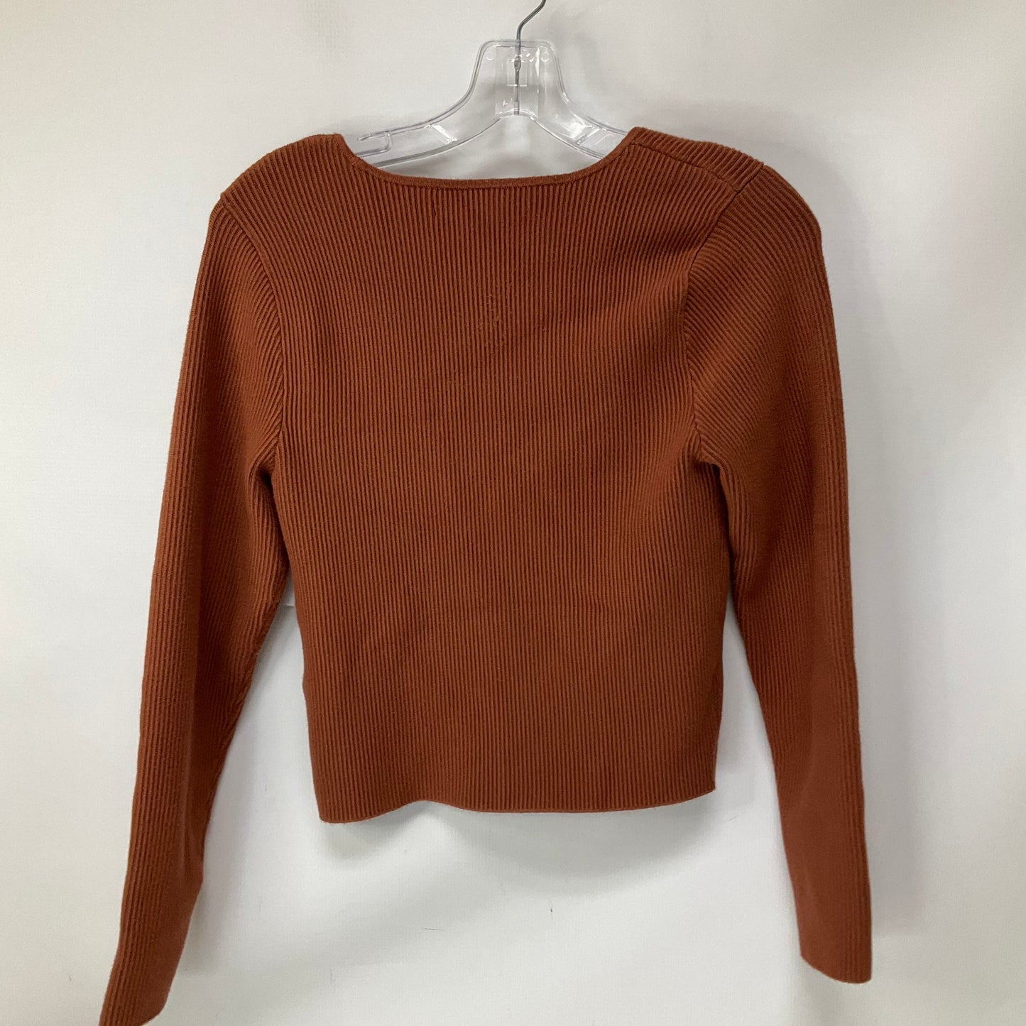 Top Long Sleeve By Abercrombie And Fitch In Brown, Size: L