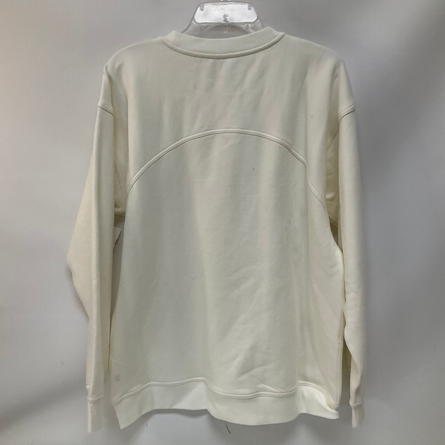 Athletic Sweatshirt Crewneck By Lululemon In Cream & Pink, Size: 14