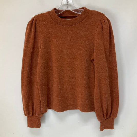 Rust Top Long Sleeve Madewell, Size Xs