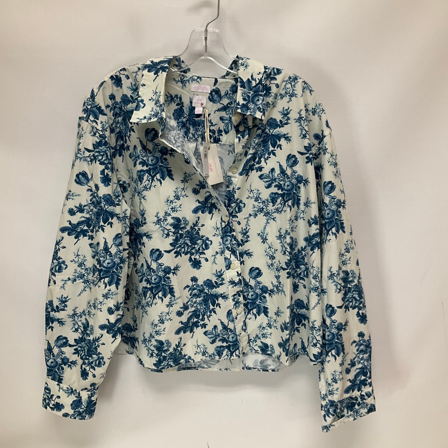 Floral Print Top Long Sleeve Gap, Size L