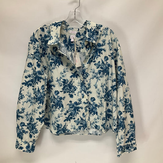 Floral Print Top Long Sleeve Gap, Size L