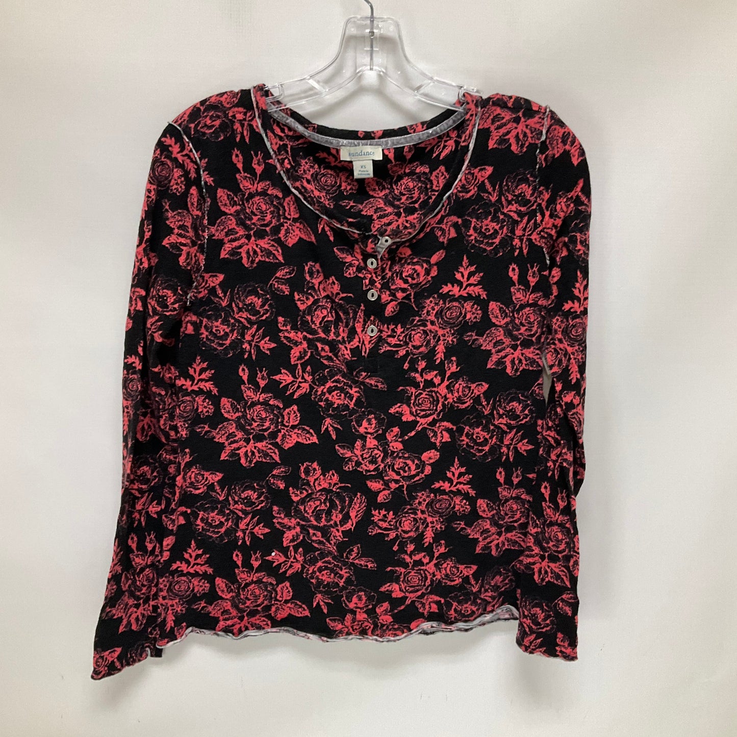 Floral Print Top Long Sleeve Sundance, Size Xs