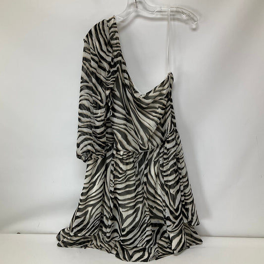 Zebra Print Dress Casual Short Express, Size Xl