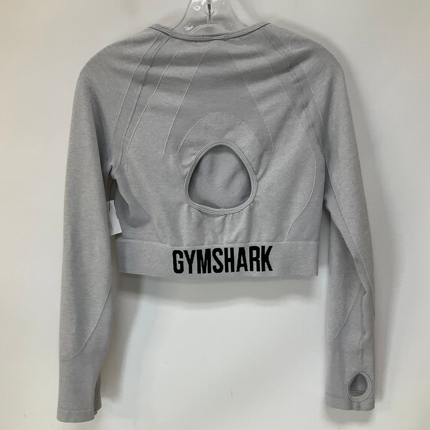 Grey Athletic Top Long Sleeve Crewneck Gym Shark, Size Xl