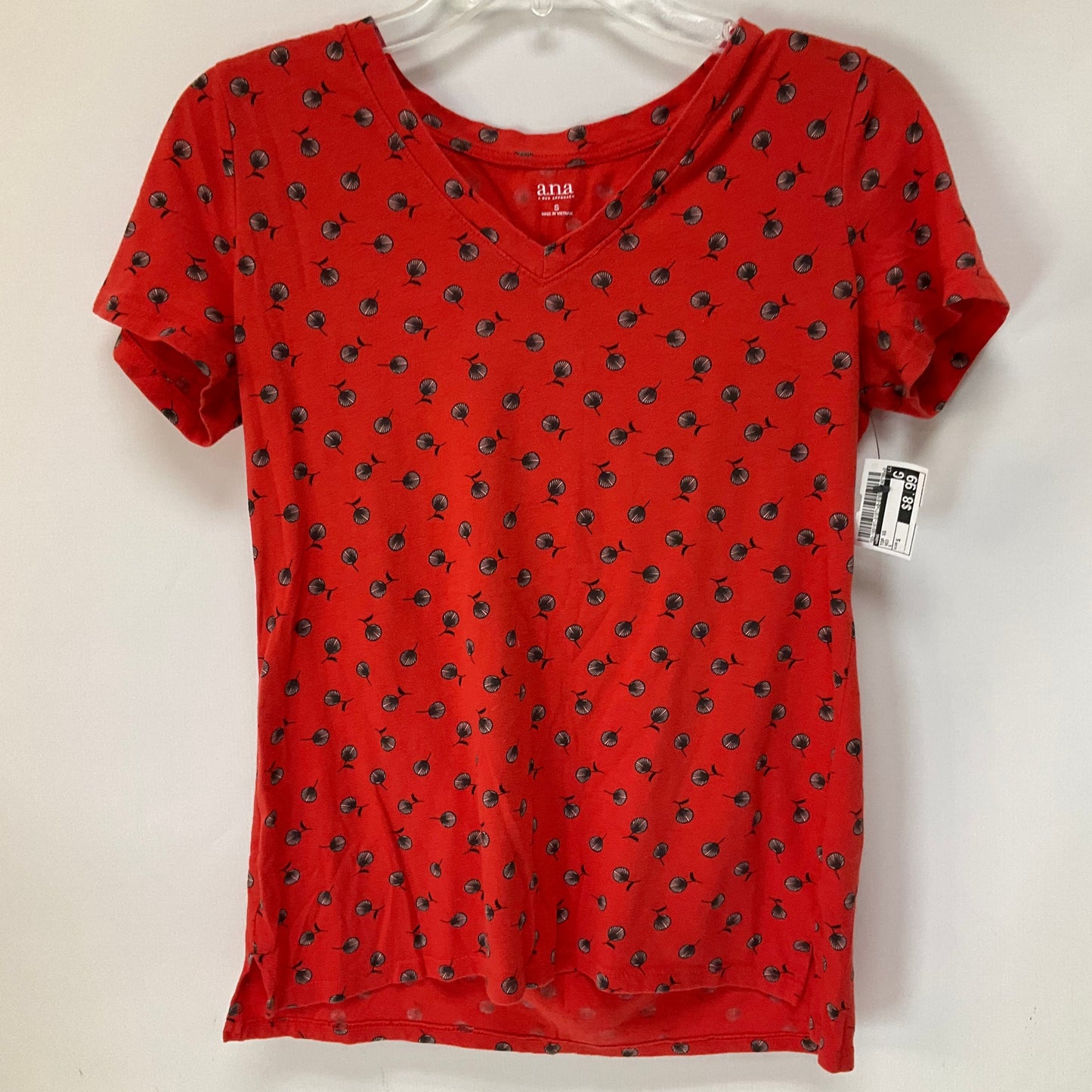 Red Top Short Sleeve Ana, Size S