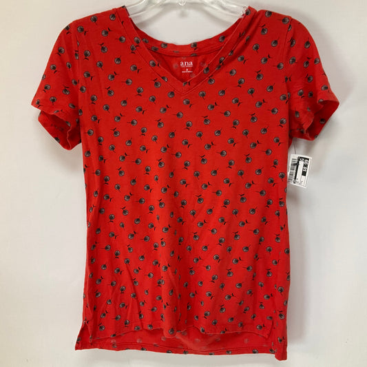 Red Top Short Sleeve Ana, Size S