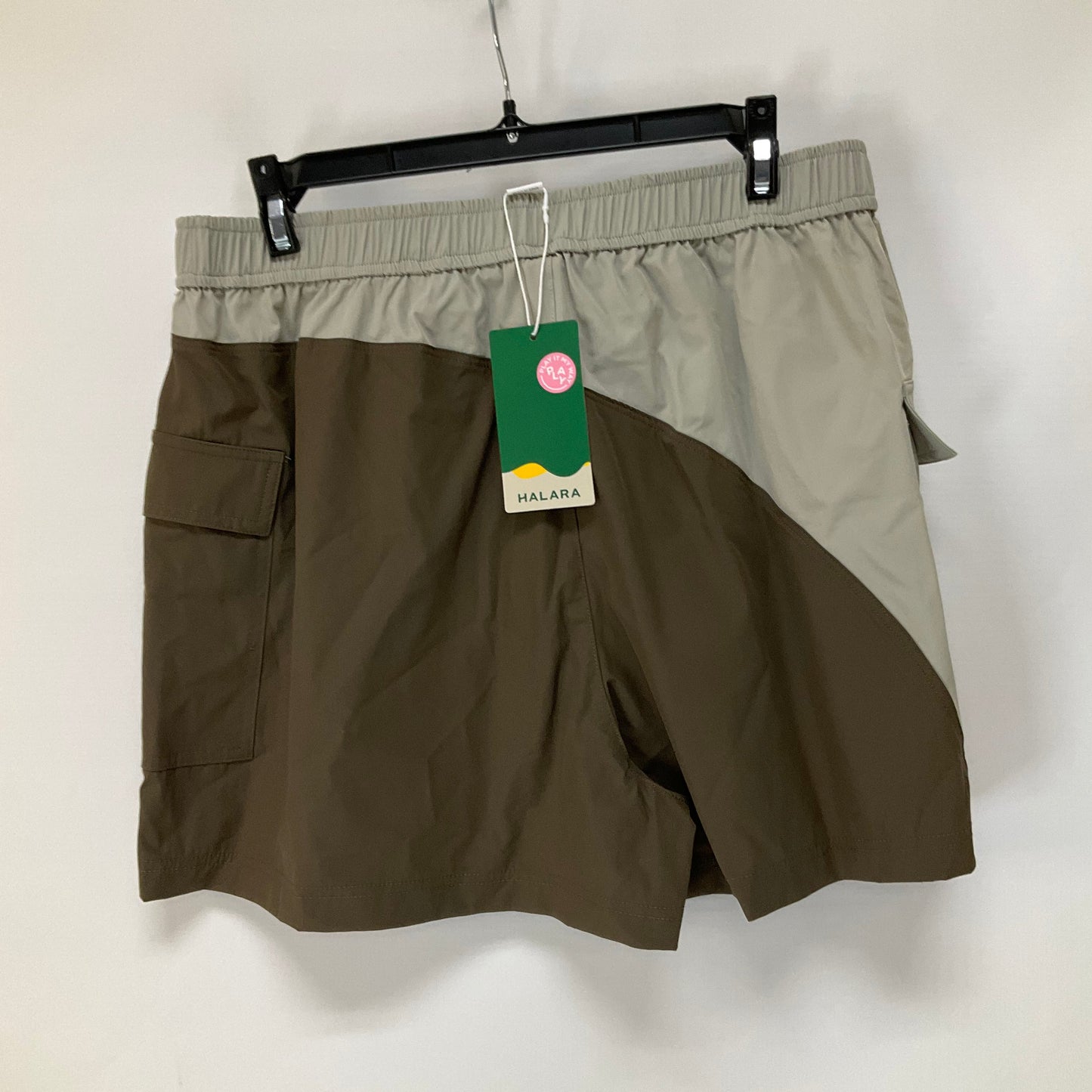 Brown & Tan Athletic Shorts Cmf, Size L