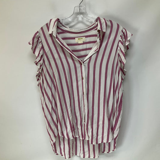 Striped Pattern Top Short Sleeve Maeve, Size L