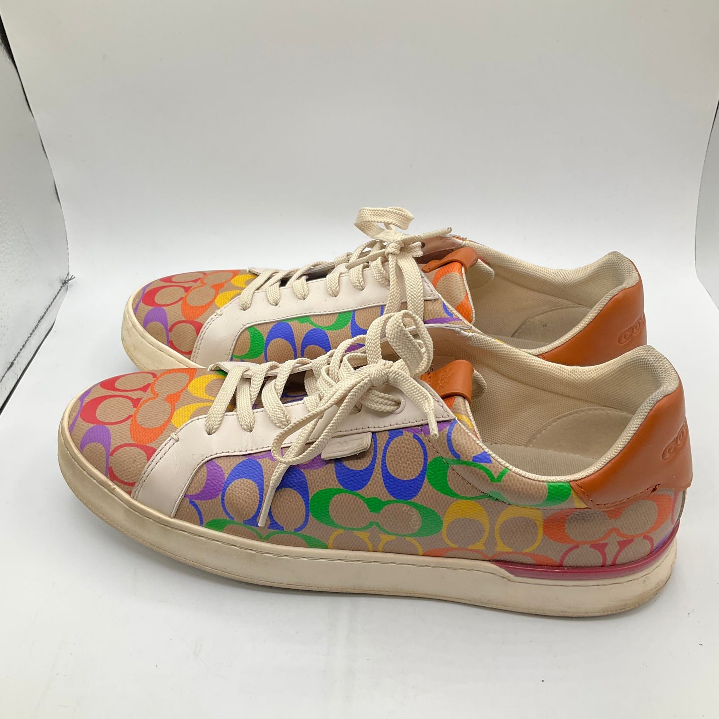 Shoes Sneakers By Coach In Rainbow Print, Size: 13