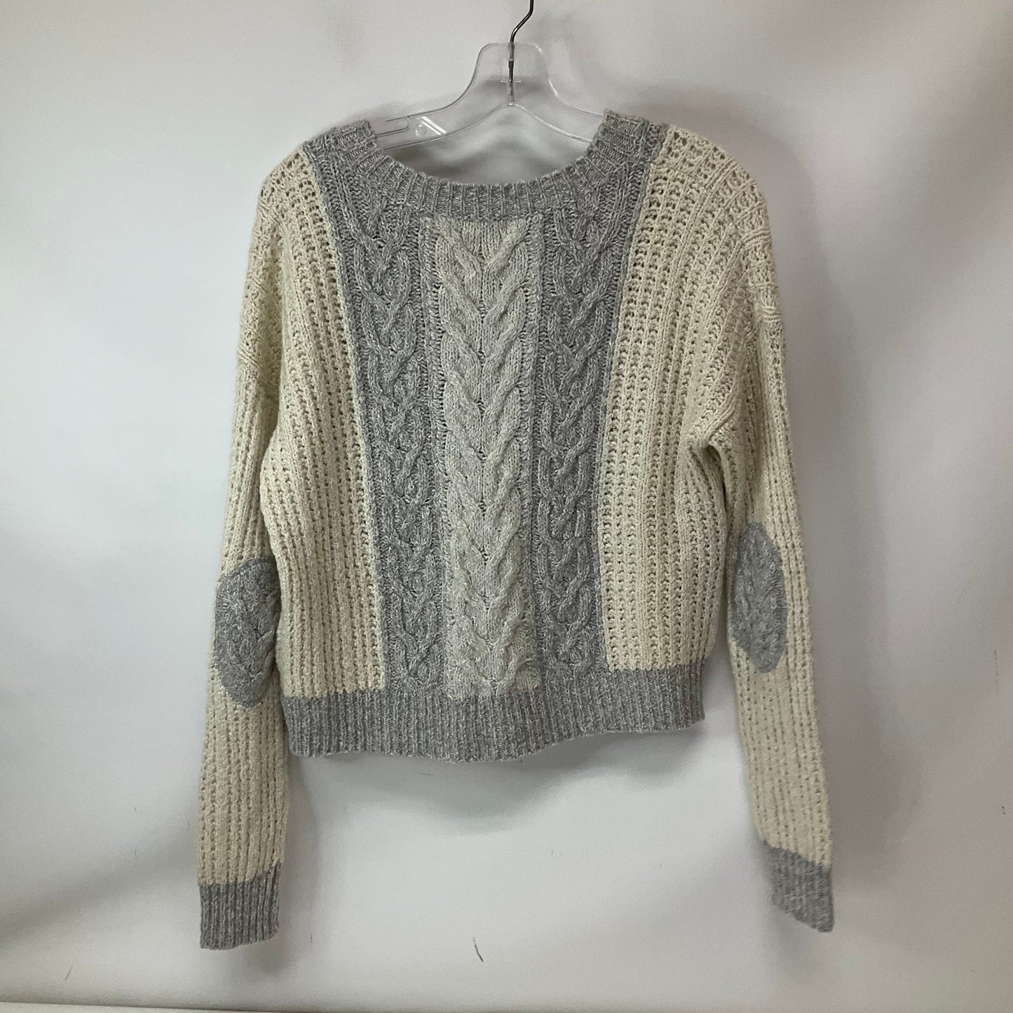 Sweater By Sleeping On Snow In Cream & Grey, Size: S