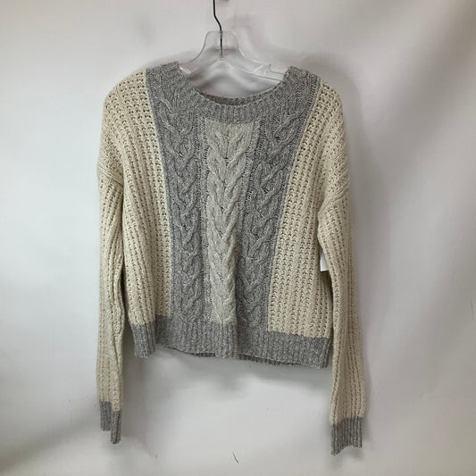 Sweater By Sleeping On Snow In Cream & Grey, Size: S