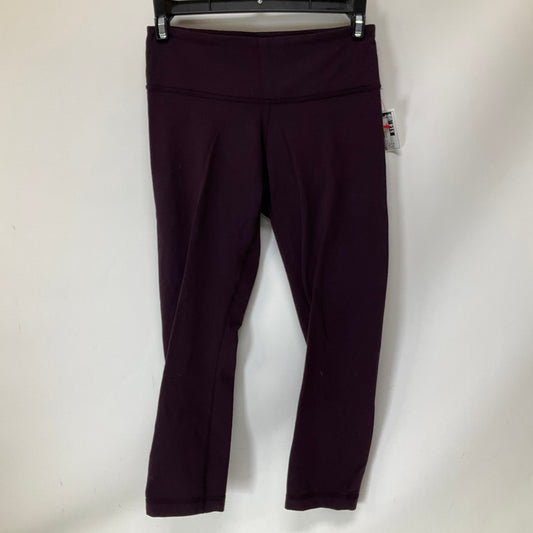 Athletic Capris By Lululemon In Purple, Size: 4