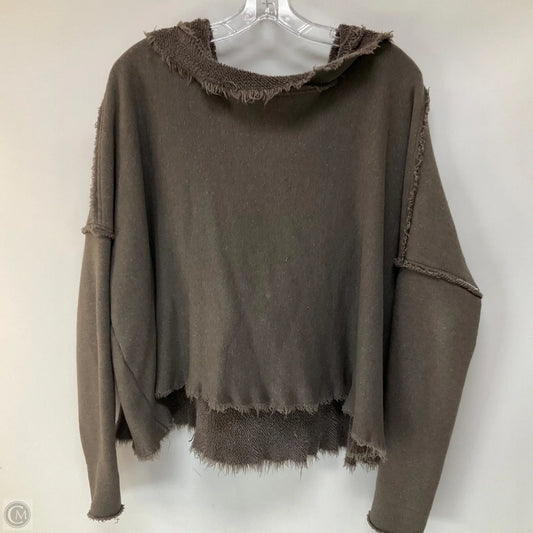 Sweatshirt Hoodie By Free People In Grey, Size: S