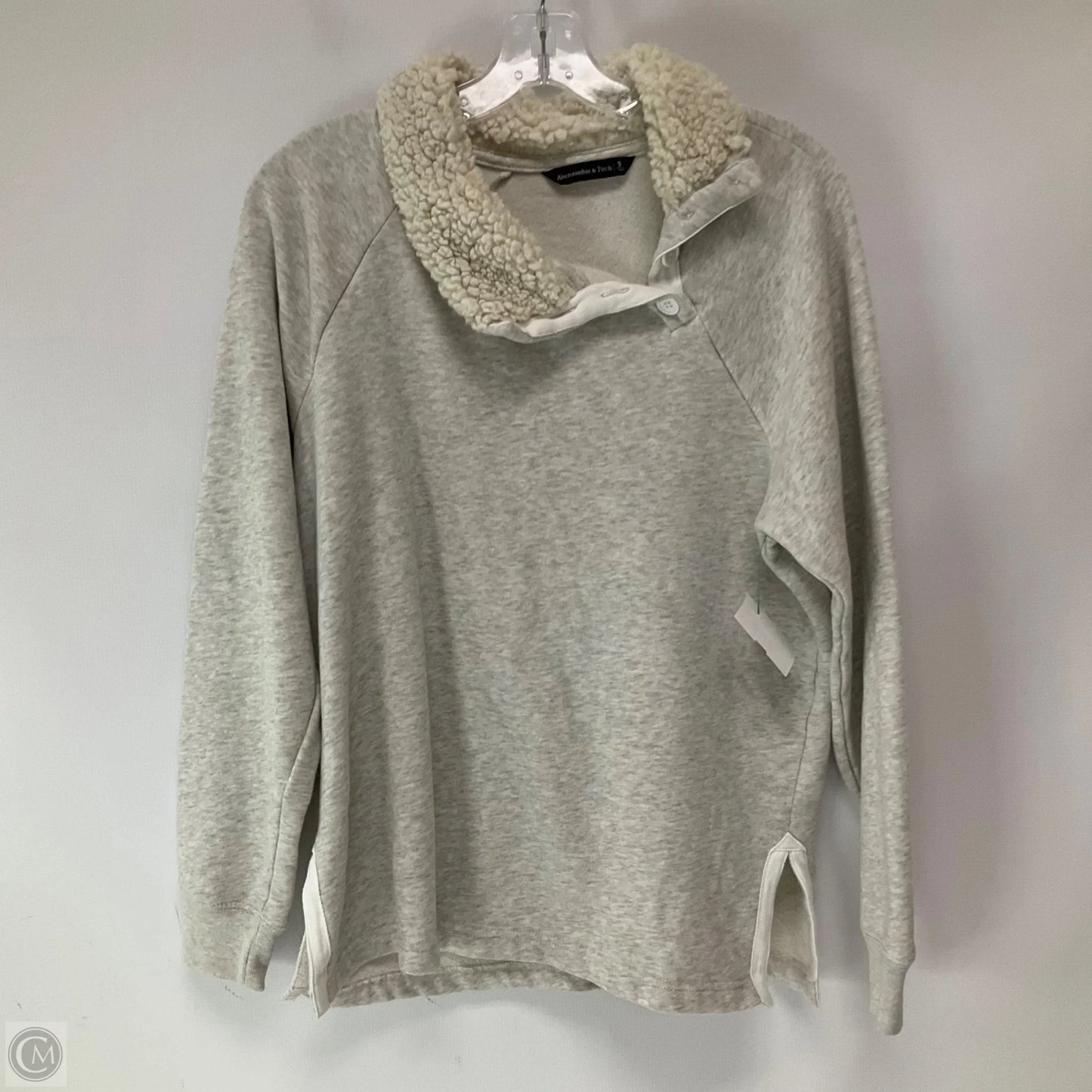 Sweatshirt Crewneck By Abercrombie And Fitch In Grey, Size: S