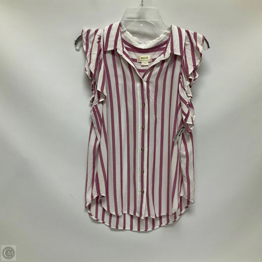 Top Short Sleeve By Maeve In Striped Pattern, Size: M