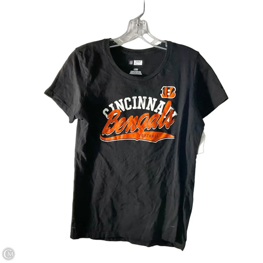 Athletic Top Short Sleeve By Nfl In Black, Size: L